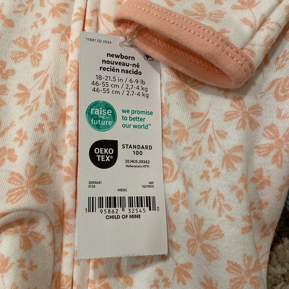 Carter’s Little Sister Outfit with 2-way Zipper Newborn Girls - Picture 8 of 8